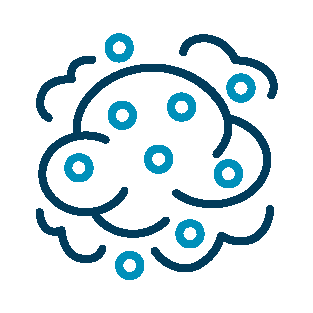 Cartoon icon of dust and allergens