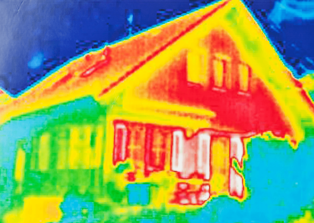 Thermal Image of Home Exterior