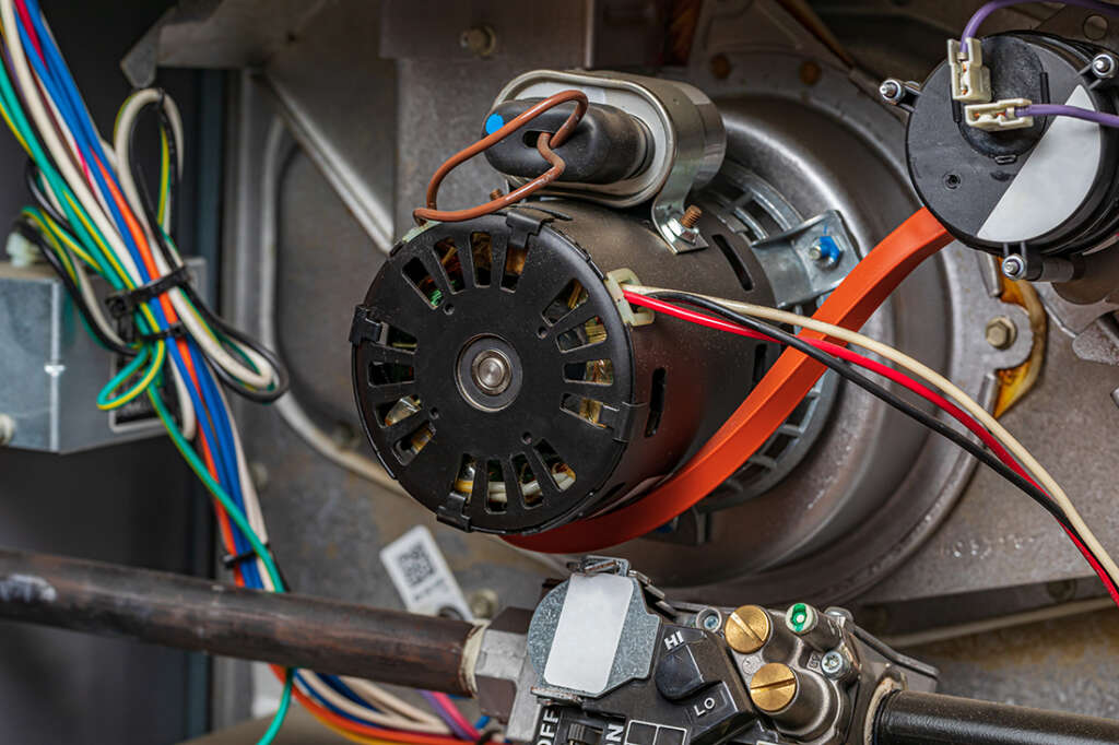 A malfunctioning blower fan can be a symptom of several things, including a thermostat that's not functioning as it should, or a filter that needs changed. Check with a professional if neither of those is the problem.
